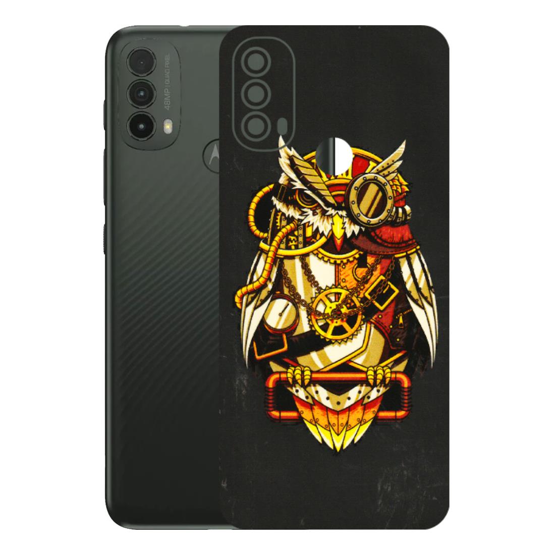 Motorola Phone Skins (All Models) - Classy Smart Owl - 3D Embossed Finish (L-144) Motorola Moto E40