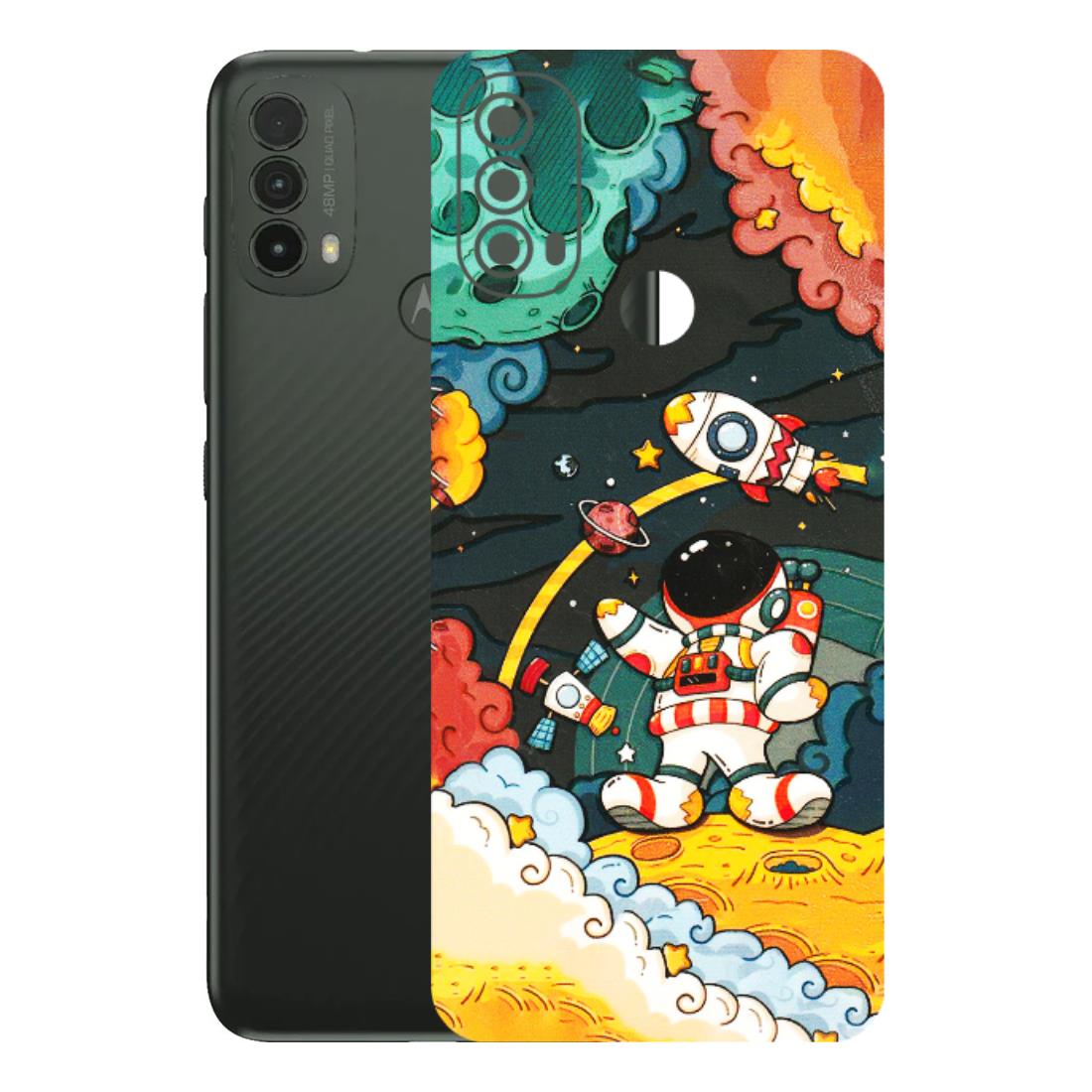 Motorola Phone Skins (All Models) - Astronauts & Spaceship - 3D Embossed Finish (L-145) Motorola Moto E40