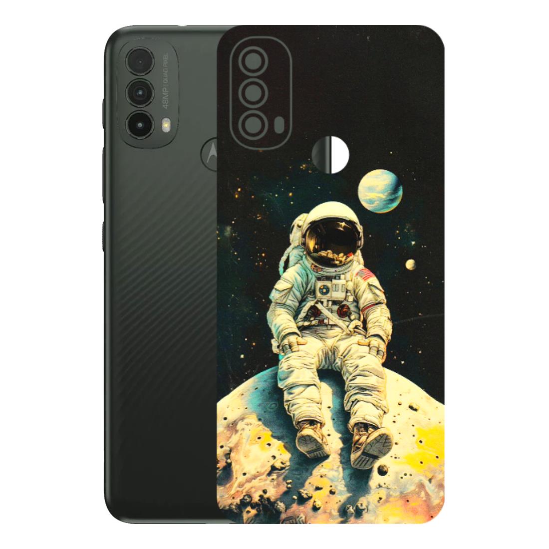 Motorola Phone Skins (All Models) - Astronaut in Space - 3D Embossed Finish (L-16) Motorola Moto E40