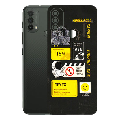 Motorola Phone Skins (All Models) - Black Cassini - 3D Embossed Finish (L-161) Motorola Moto E40