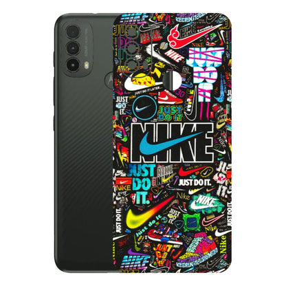 Motorola Phone Skins (All Models) - Just Do It Doodles - 3D Embossed Finish (L-166) Motorola Moto E40