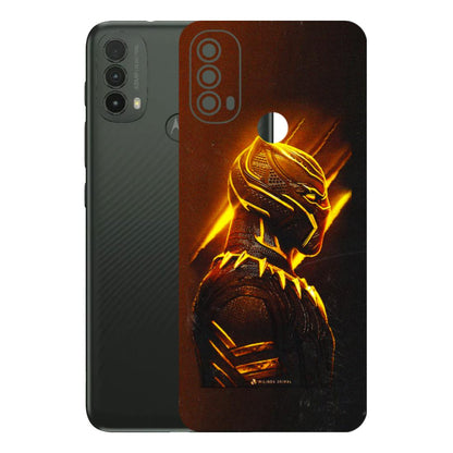 Motorola Phone Skins (All Models) - Gold Black Panther - 3D Embossed Finish (L-181) Motorola Moto E40