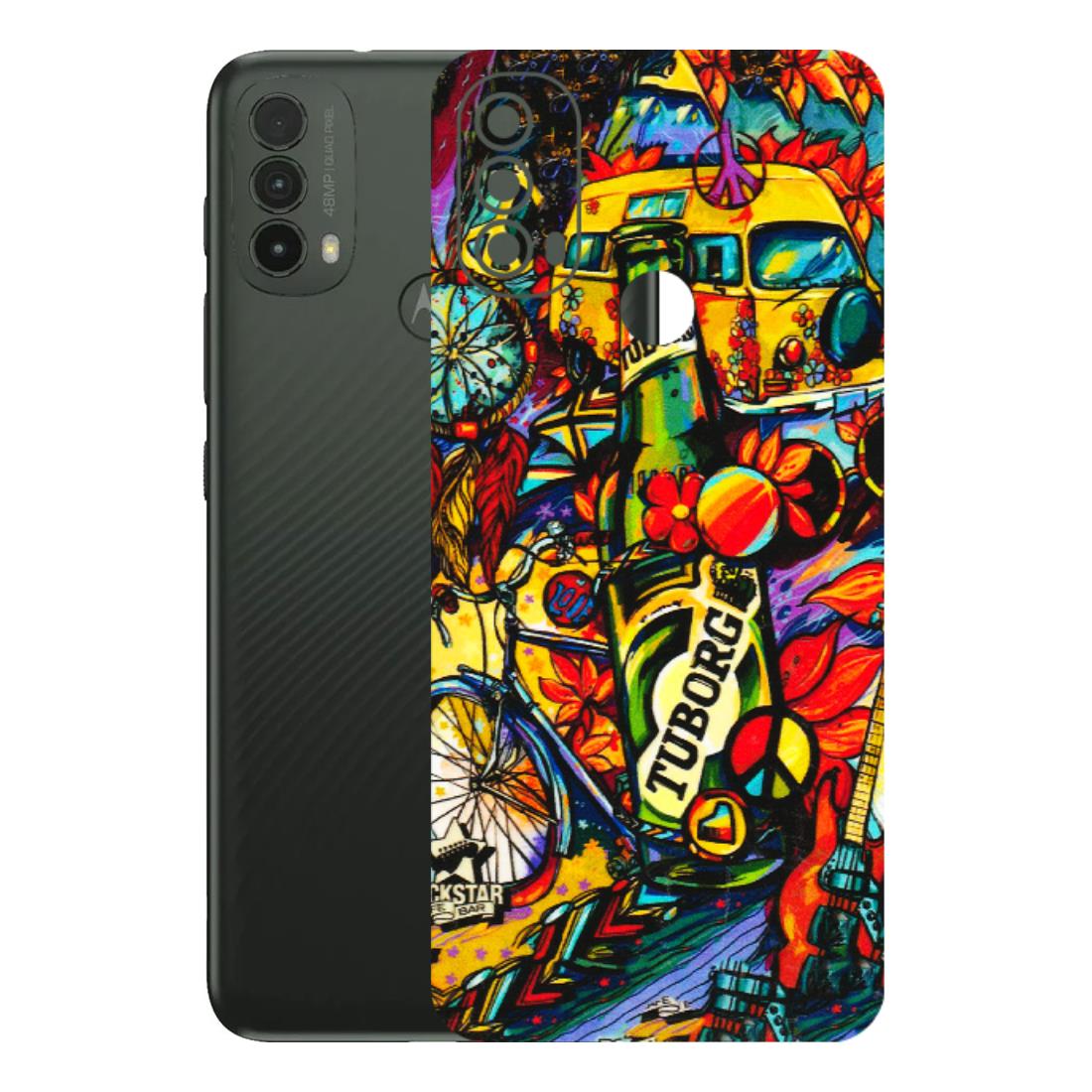 Motorola Phone Skins (All Models) - Cool Beer Bottle - 3D Embossed Finish (L-193) Motorola Moto E40