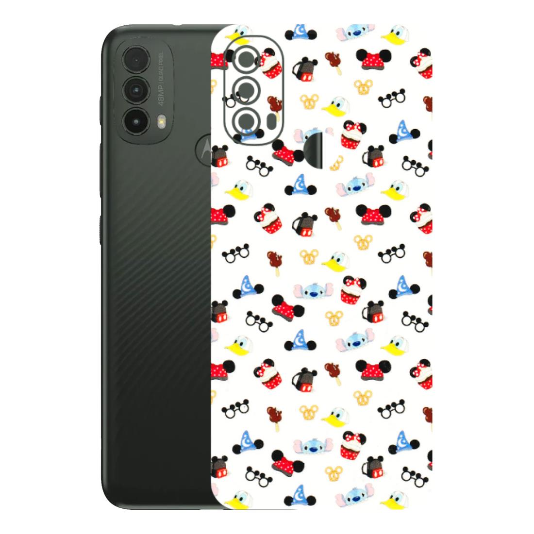 Motorola Phone Skins (All Models) - Minnie Mouse & Donald Doodles s - 3D Embossed Finish (L-194) Motorola Moto E40