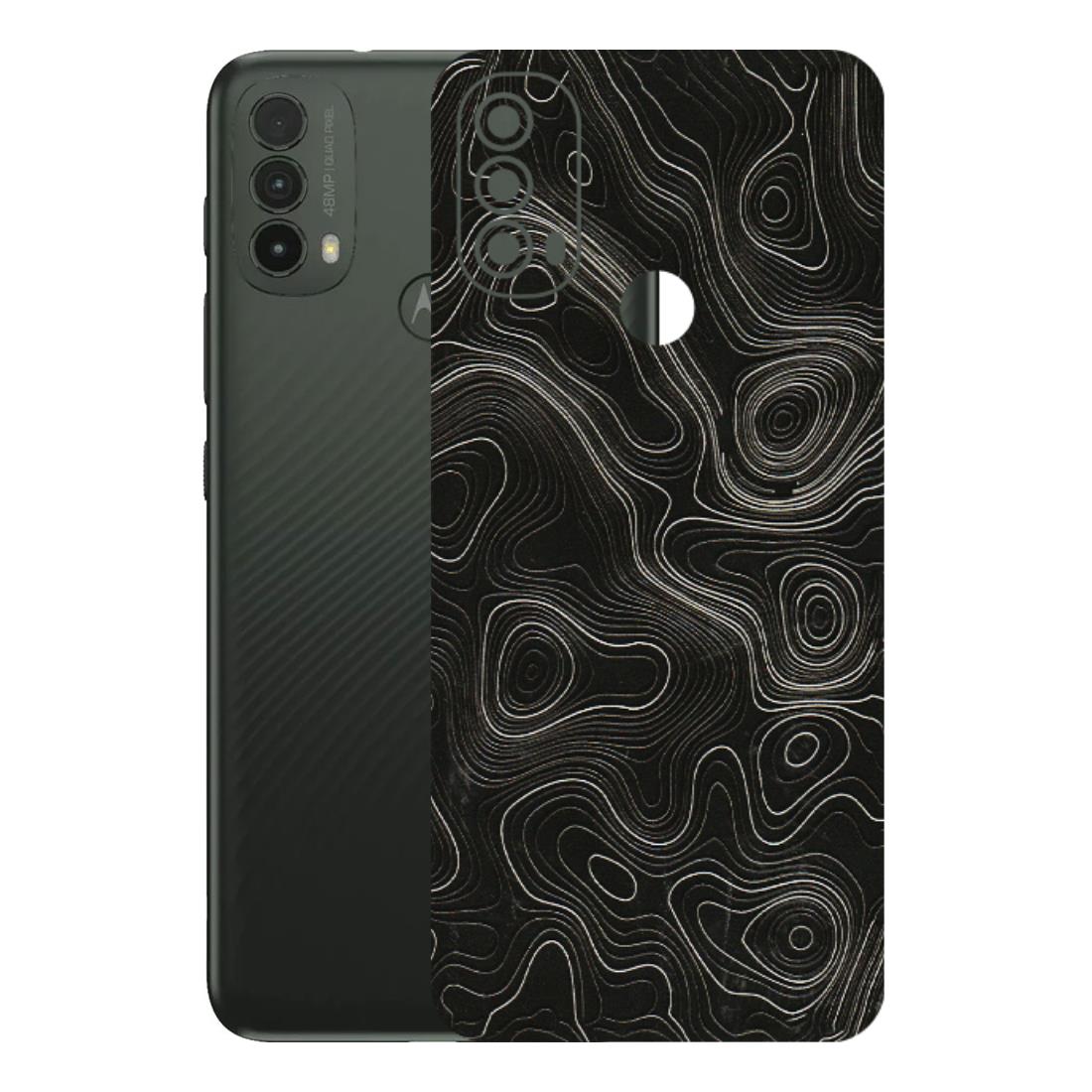 Motorola Phone Skins (All Models) - Black Swirl - 3D Embossed Finish (L-196) Motorola Moto E40