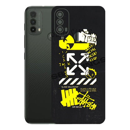 Motorola Phone Skins (All Models) - Anti Social Graffiti - 3D Embossed Finish (L-198) Motorola Moto E40