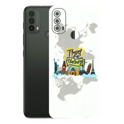 Motorola Phone Skins (All Models) - Travel Therapy - 3D Embossed Finish (L-199) Motorola Moto E40