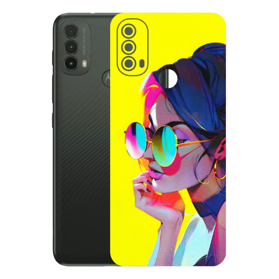 Motorola Phone Skins (All Models) - Bold Stylish Girl - 3D Embossed Finish (L-222) Motorola Moto E40