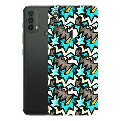 Motorola Phone Skins (All Models) - Funky Zig Zag - 3D Embossed Finish (L-223) Motorola Moto E40