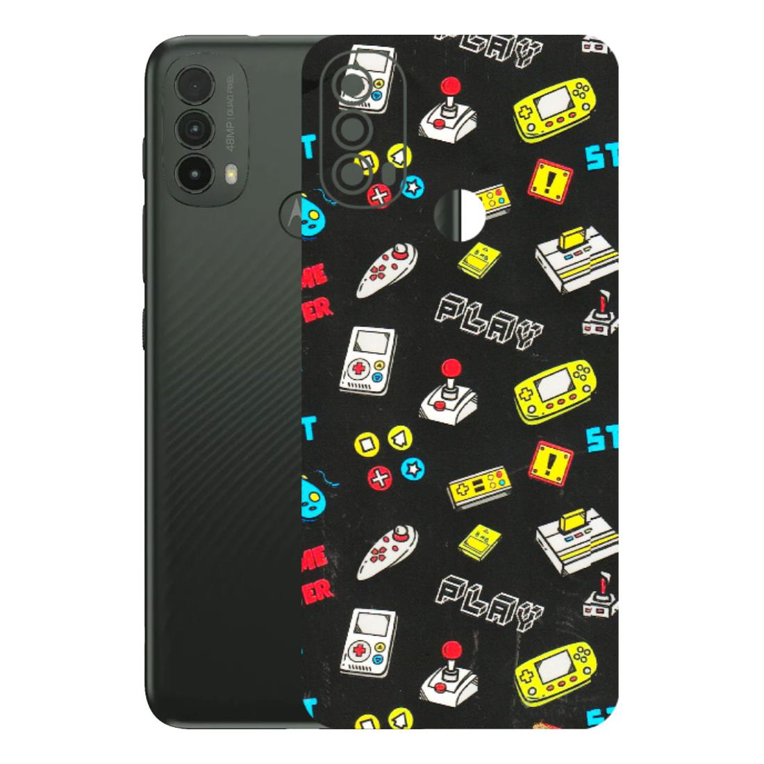 Motorola Phone Skins (All Models) - Gaming Doodles - 3D Embossed Finish (L-224) Motorola Moto E40