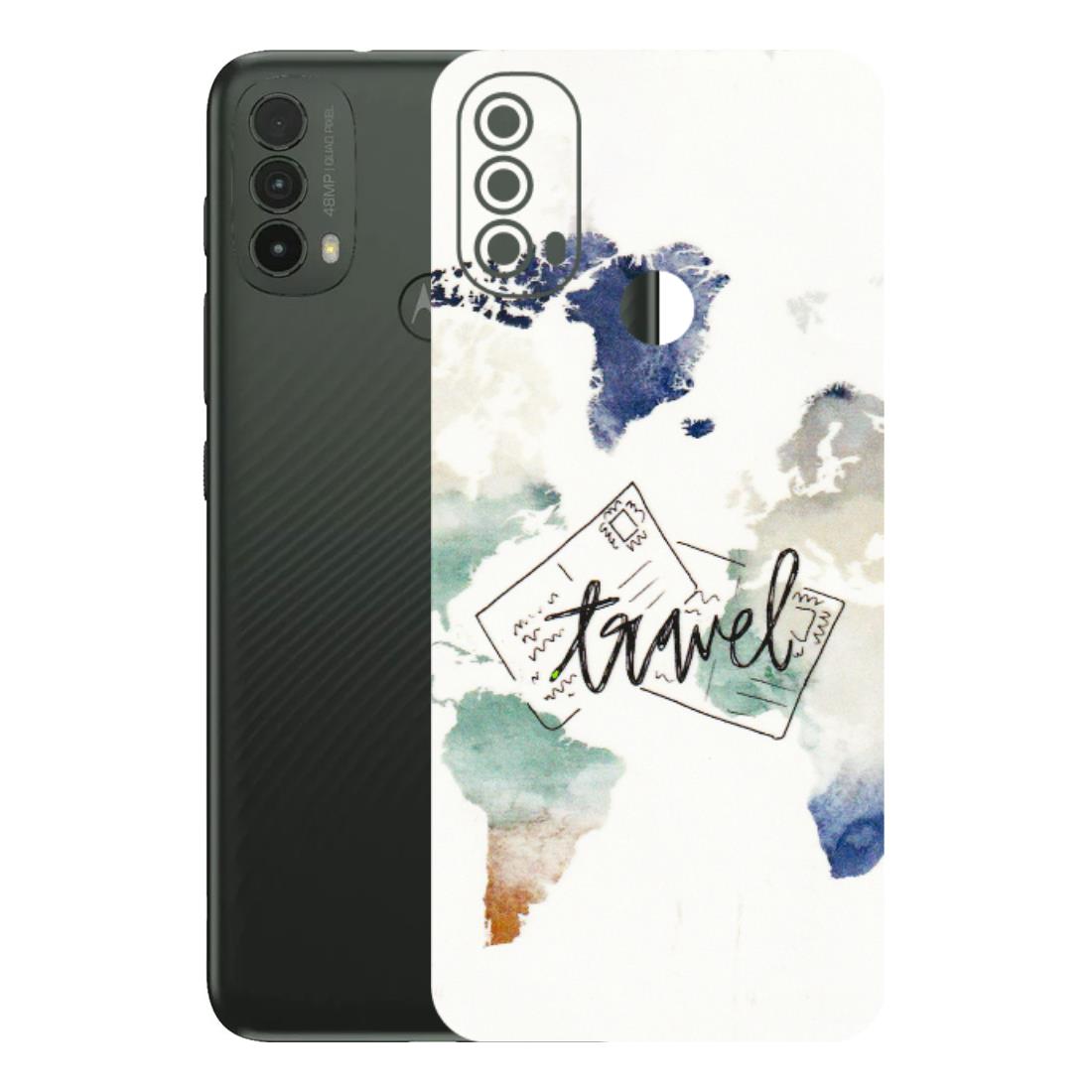 Motorola Phone Skins (All Models) - Travel The World - 3D Embossed Finish (L-232) Motorola Moto E40