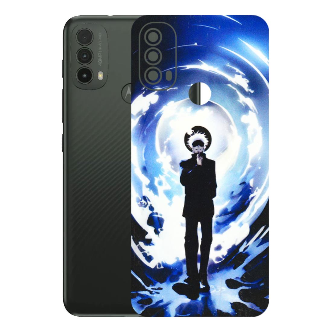 Motorola Phone Skins (All Models) - Satoru Gojo Dark Blue - 3D Embossed Finish (L-235) Motorola Moto E40