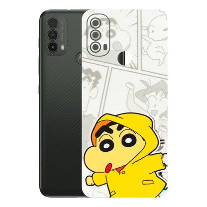 Motorola Phone Skins (All Models) - Yellow Shinchan Comic - 3D Embossed Finish (L-246) Motorola Moto E40
