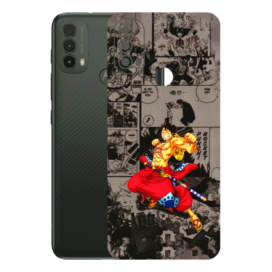 Motorola Phone Skins (All Models) - One Piece Rocket Punch Manga - 3D Embossed Finish (L-25) Motorola Moto E40