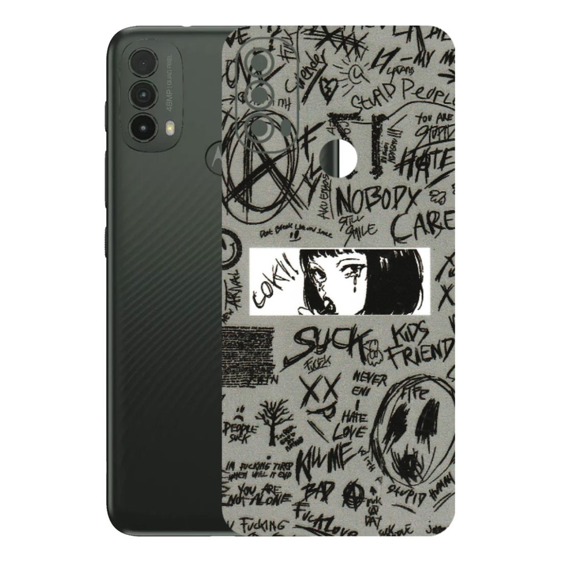 Motorola Phone Skins (All Models) - Never Have Love Anime - 3D Embossed Finish (L-260) Motorola Moto E40