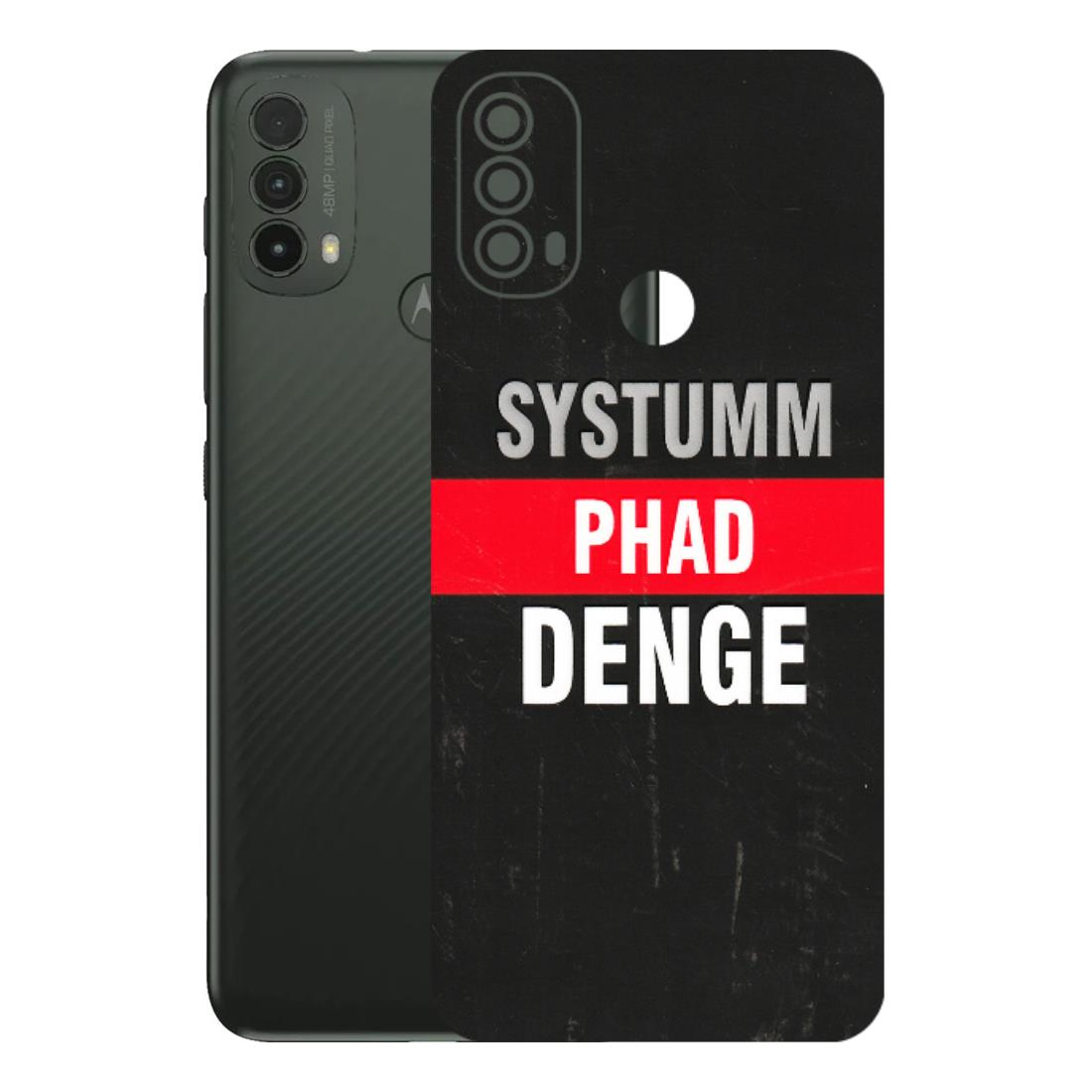 Motorola Phone Skins (All Models) - Systumm Phad Denge - 3D Embossed Finish (L-278) Motorola Moto E40