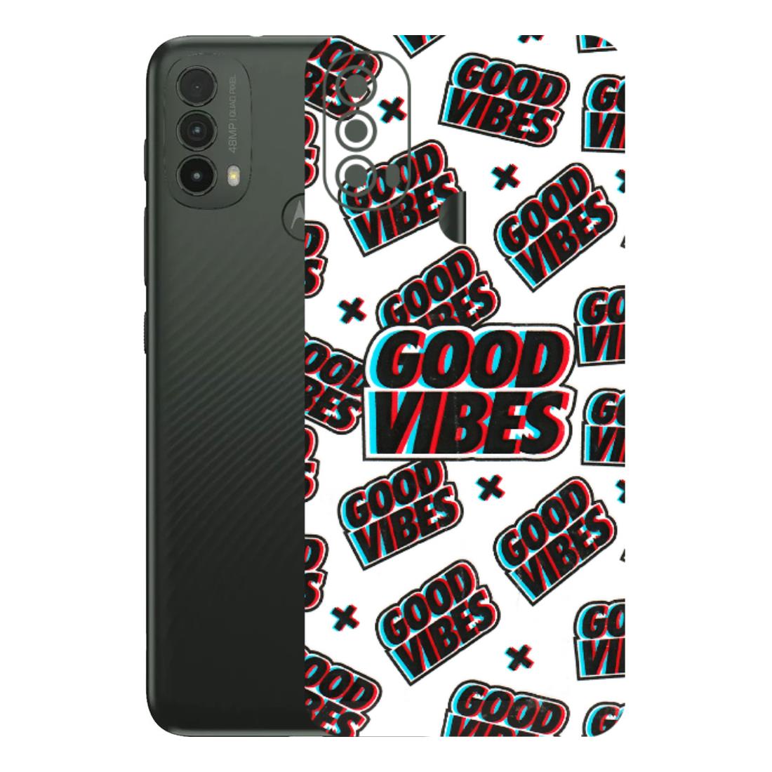Motorola Phone Skins (All Models) - Good Vibes - 3D Embossed Finish (L-282) Motorola Moto E40