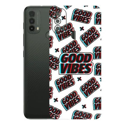 Motorola Phone Skins (All Models) - Good Vibes - 3D Embossed Finish (L-282) Motorola Moto E40
