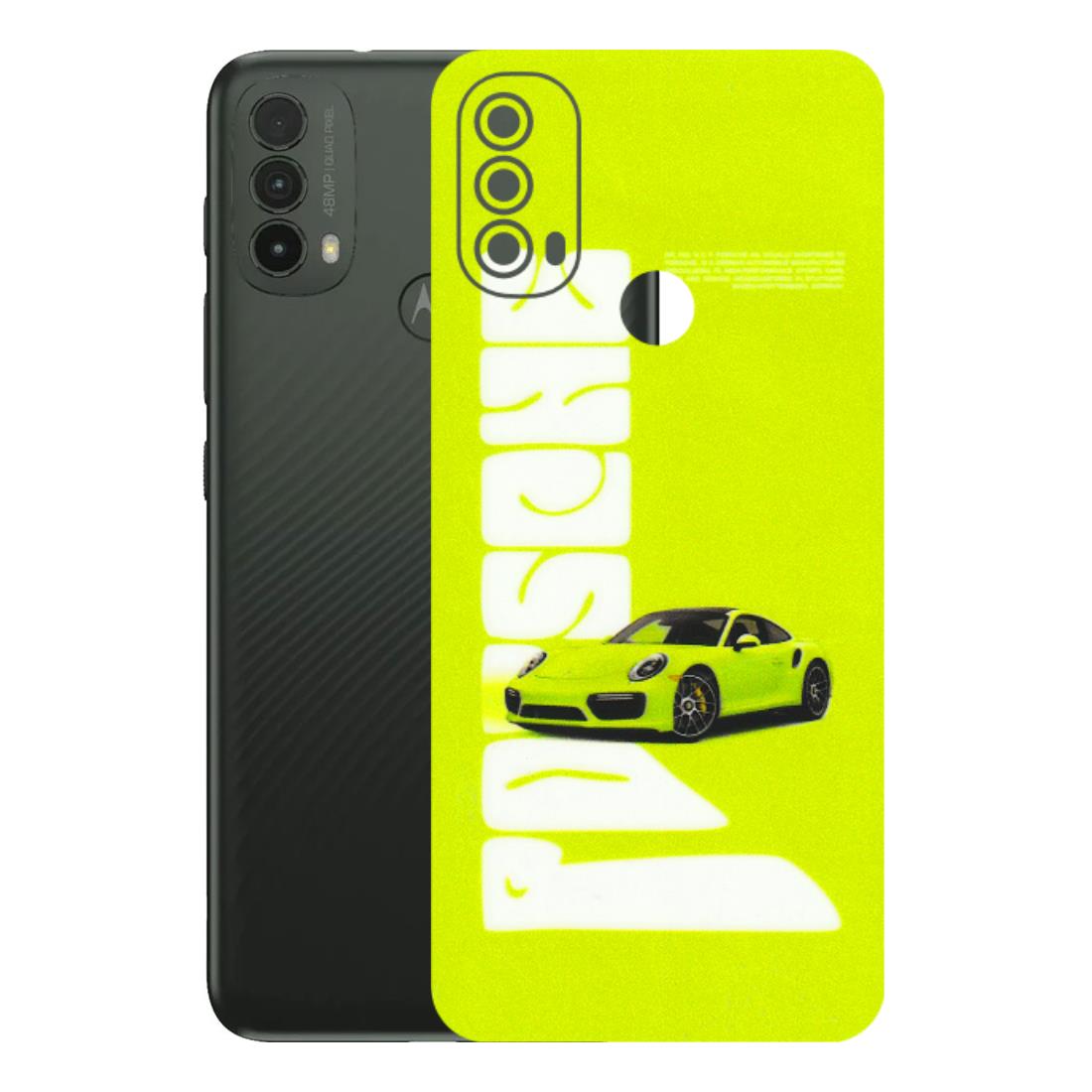 Motorola Phone Skins (All Models) - Lime Green Porche - 3D Embossed Finish (L-30) Motorola Moto E40
