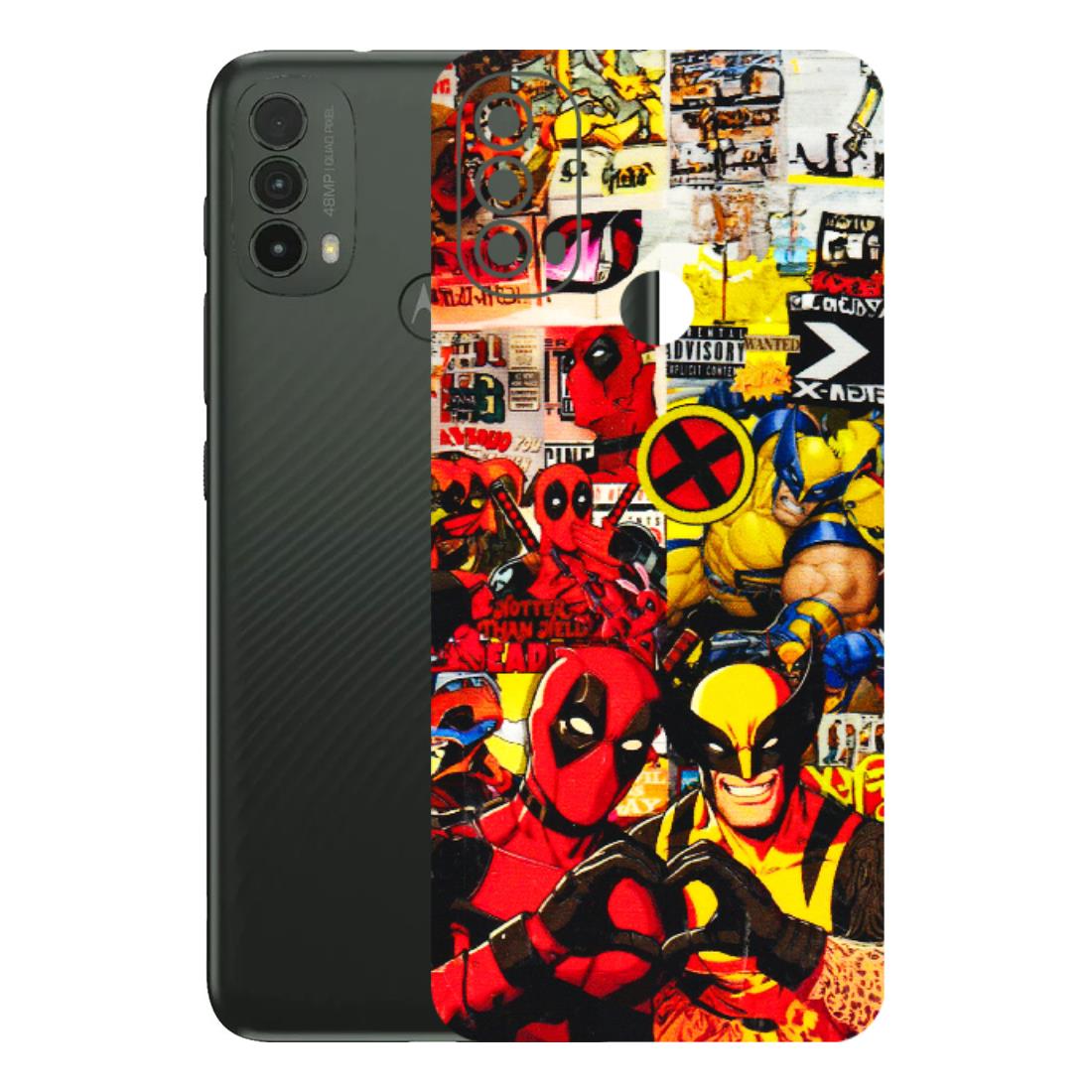 Motorola Phone Skins (All Models) - Spidy Wolverine - 3D Embossed Finish (L-310) Motorola Moto E40