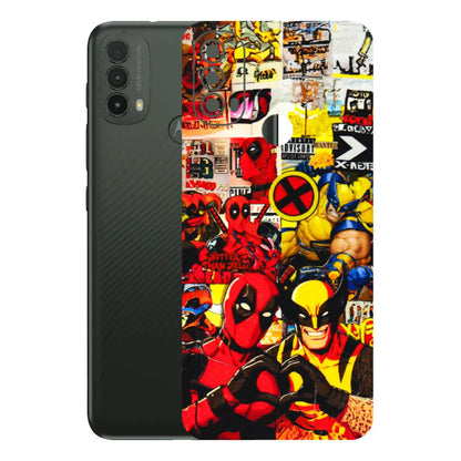 Motorola Phone Skins (All Models) - Spidy Wolverine - 3D Embossed Finish (L-310) Motorola Moto E40