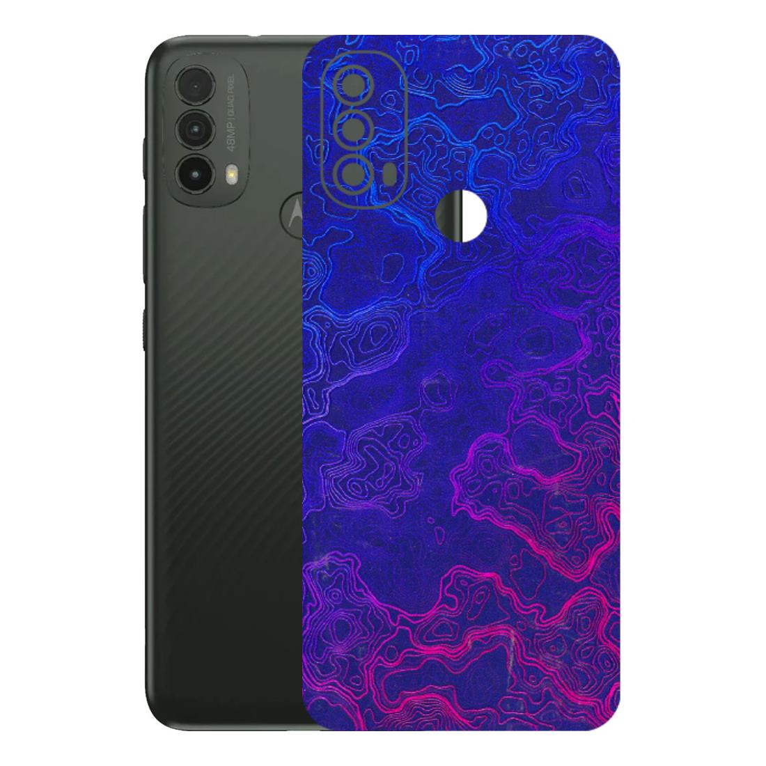 Motorola Phone Skins (All Models) - Purple Ripples Swirl - 3D Embossed Finish (L-314) Motorola Moto E40