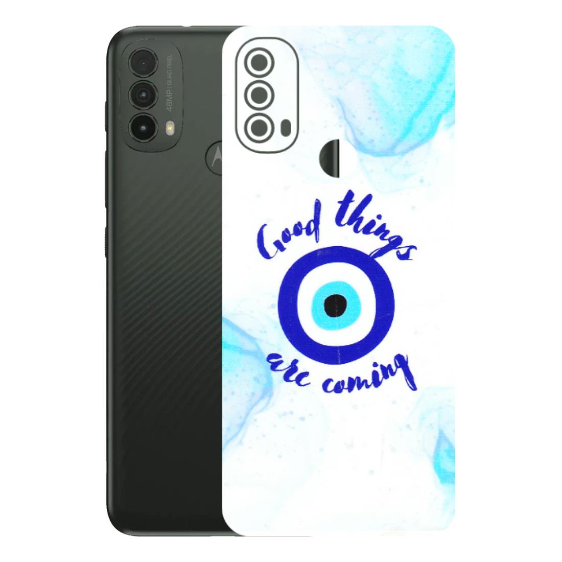 Motorola Phone Skins (All Models) - Evil Eye Good Things Are Coming - 3D Embossed Finish (L-322) Motorola Moto E40