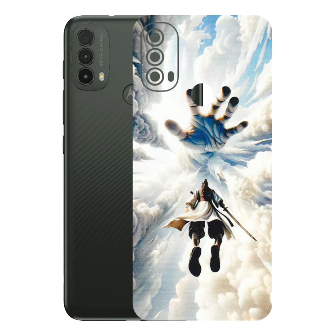 Motorola Phone Skins (All Models) - Big Hand With Monkey King - 3D Embossed Finish (L-323) Motorola Moto E40