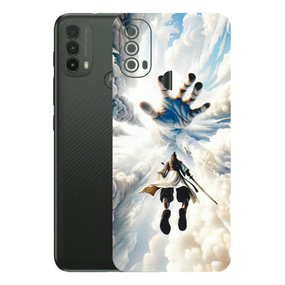 Motorola Phone Skins (All Models) - Big Hand With Monkey King - 3D Embossed Finish (L-323) Motorola Moto E40