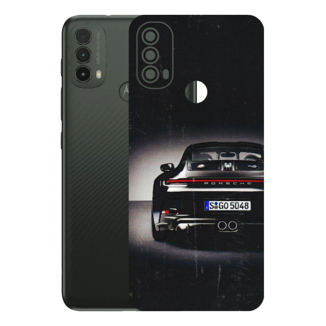 Motorola Phone Skins (All Models) - New Black Porsche GT3 - 3D Embossed Finish (L-327) Motorola Moto E40