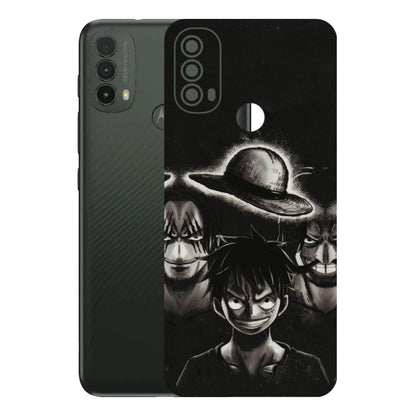 Motorola Phone Skins (All Models) - Black Luffy Hat - 3D Embossed Finish (L-57) Motorola Moto E40