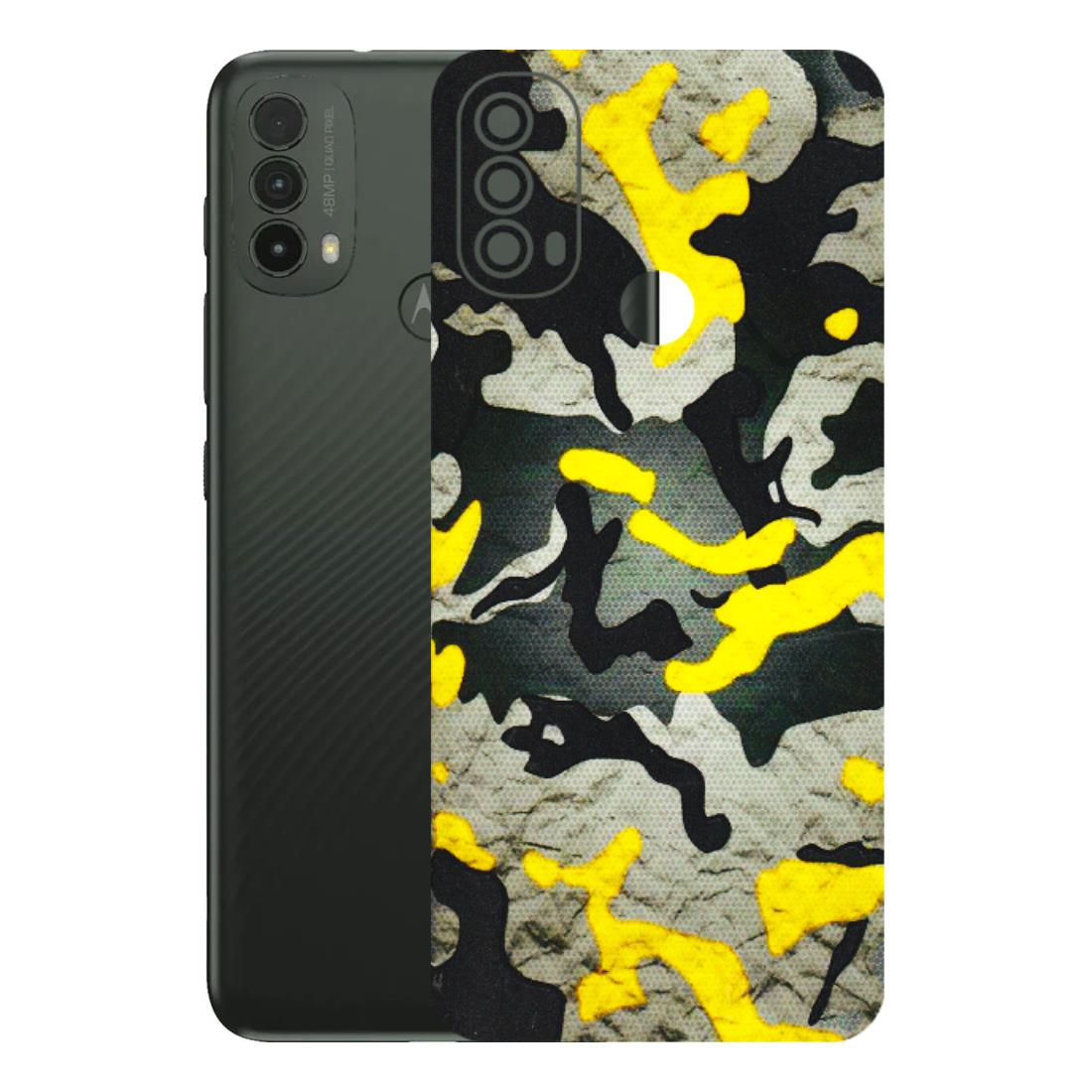 Motorola Phone Skins (All Models) - Yellow Camouflage - 3D Embossed Finish (L-61) Motorola Moto E40