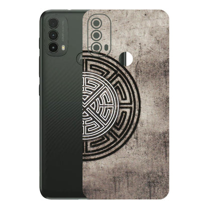 Motorola Phone Skins (All Models) - Mysterious Circular Design - 3D Embossed Finish (L-63) Motorola Moto E40
