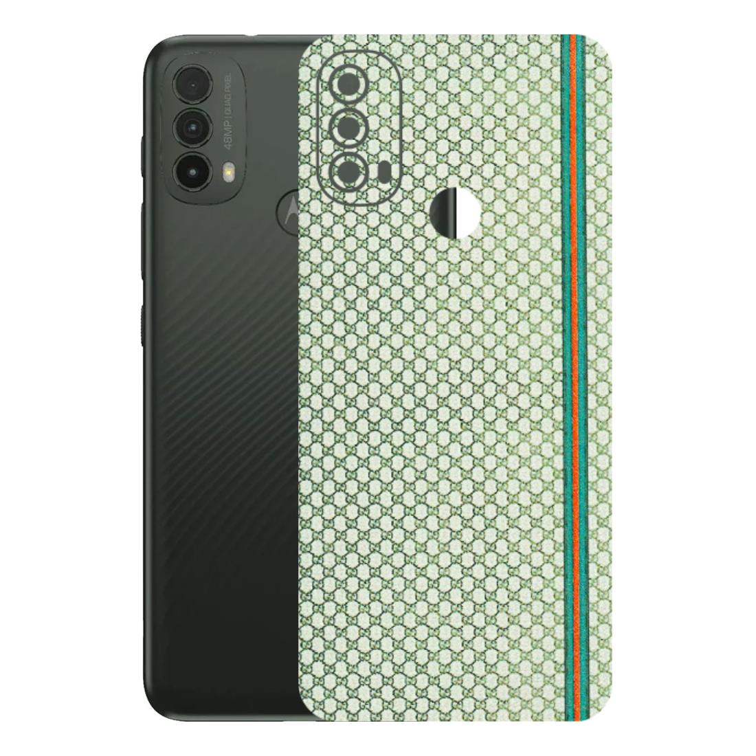 Motorola Phone Skins (All Models) - Gucci Fabric Pattern - 3D Embossed Finish (L-73) Motorola Moto E40