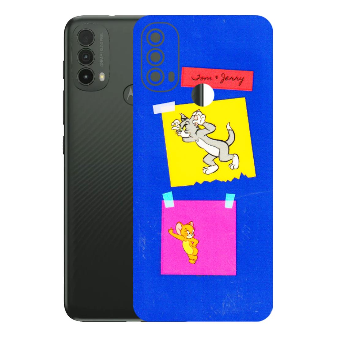 Motorola Phone Skins (All Models) - Tom N Jerry Sticky Notes - 3D Embossed Finish (L-88) Motorola Moto E40