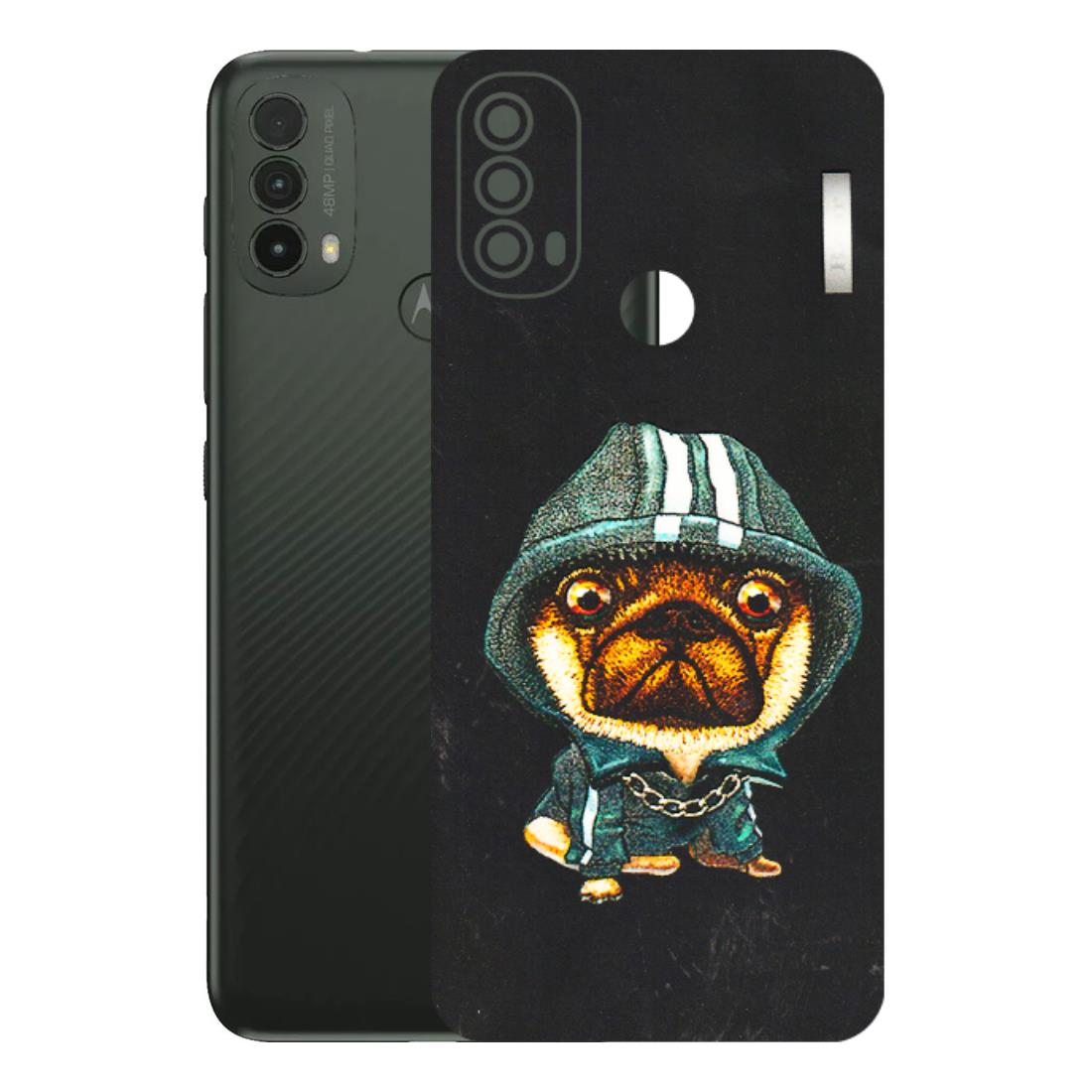 Motorola Phone Skins (All Models) - Puppy N Hoodie - 3D Embossed Finish (L-90) Motorola Moto E40