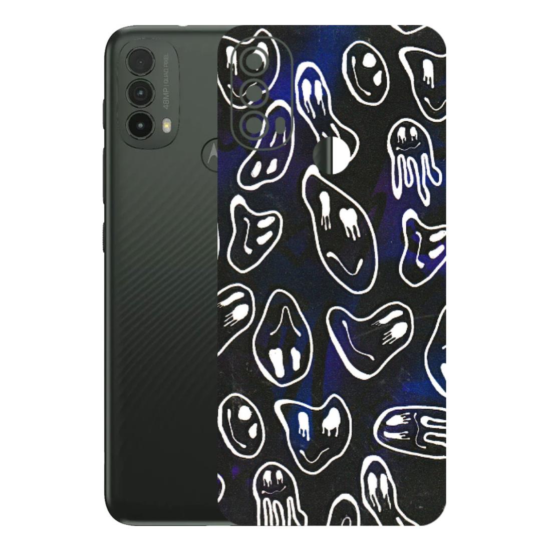 Motorola Phone Skins (All Models) - Distorted Smileys - 3D Embossed Finish (L-92) Motorola Moto E40