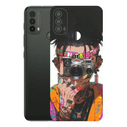 Motorola Phone Skins (All Models) - Camera Lover Girl - Matte Finish (M-09) Motorola Moto E40