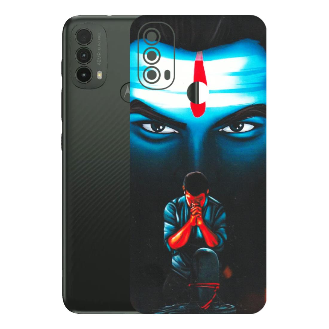 Motorola Phone Skins (All Models) - Mahakal Bhakt - Matte Finish (M-112) Motorola Moto E40