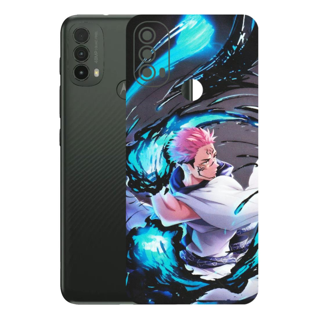 Motorola Phone Skins (All Models) - New Jujutsu Kaisen Grey Blue Anime - Matte Finish (M-127) Motorola Moto E40