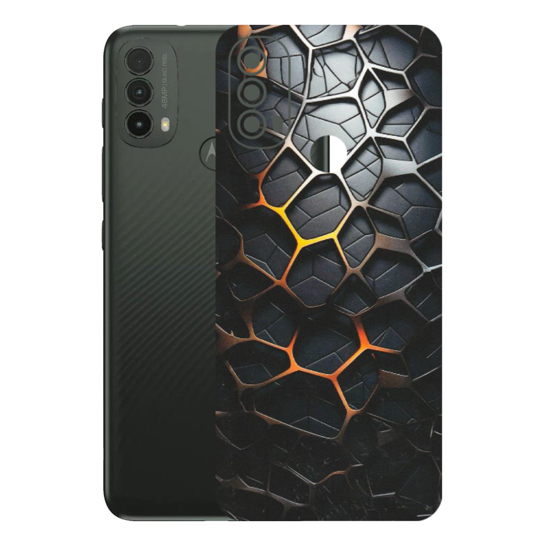Motorola Phone Skins (All Models) - New Abstract Graphite Tiles - Matte Finish (M-130) Motorola Moto E40