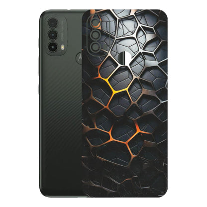 Motorola Phone Skins (All Models) - New Abstract Graphite Tiles - Matte Finish (M-130) Motorola Moto E40