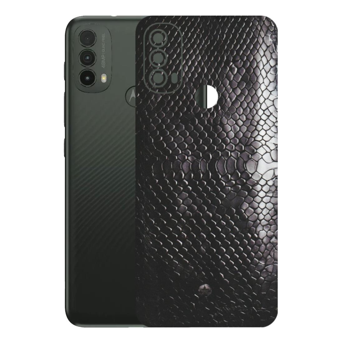 Motorola Phone Skins (All Models) - Black Snack Leather - Matte Finish (M-147) Motorola Moto E40