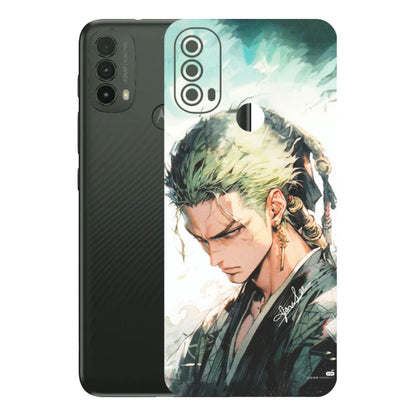 Motorola Phone Skins (All Models) - Pirate Hunter One Piece Anime - Matte Finish (M-157) Motorola Moto E40