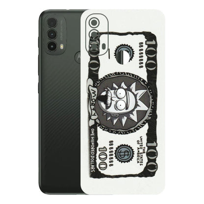 Motorola Phone Skins (All Models) - Rick And Morty Hundred Dollar Anime - Matte Finish (M-161) Motorola Moto E40