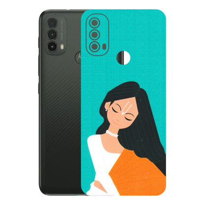 Motorola Phone Skins (All Models) - Radhe Radhe With Hindu Symbol - Matte Finish (M-164) Motorola Moto E40