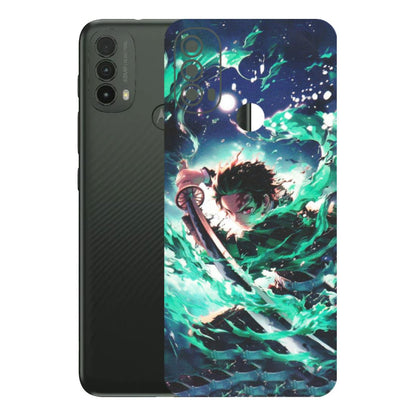 Motorola Phone Skins (All Models) - Sword Fighter Anime - Matte Finish (M-29) Motorola Moto E40