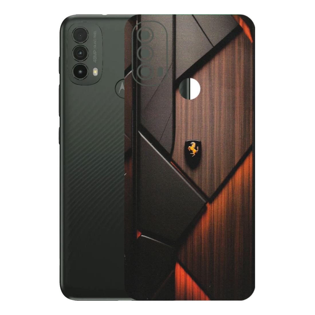 Motorola Phone Skins (All Models) - Lambo Beauty Wood Pattern Sober - Matte Finish (M-51) Motorola Moto E40