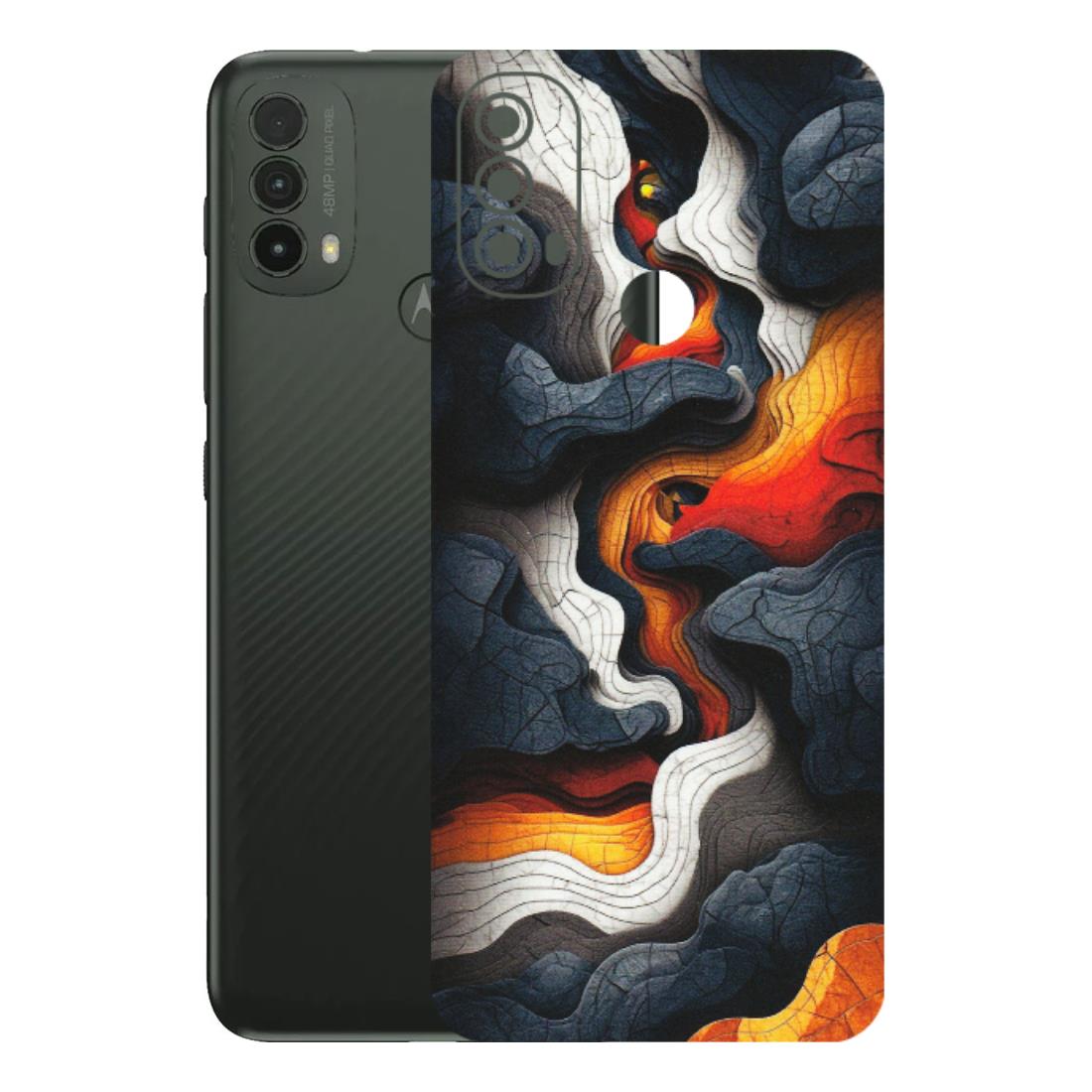 Motorola Phone Skins (All Models) - Abstract Volcanic Layers - Matte Finish (M-52) Motorola Moto E40