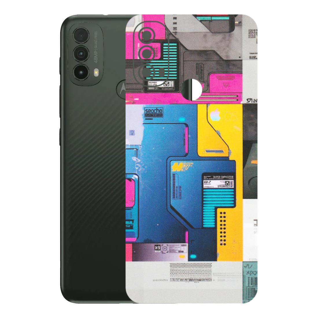 Motorola Phone Skins (All Models) - Colourfull Motherboard Internals - Matte Finish (M-55) Motorola Moto E40